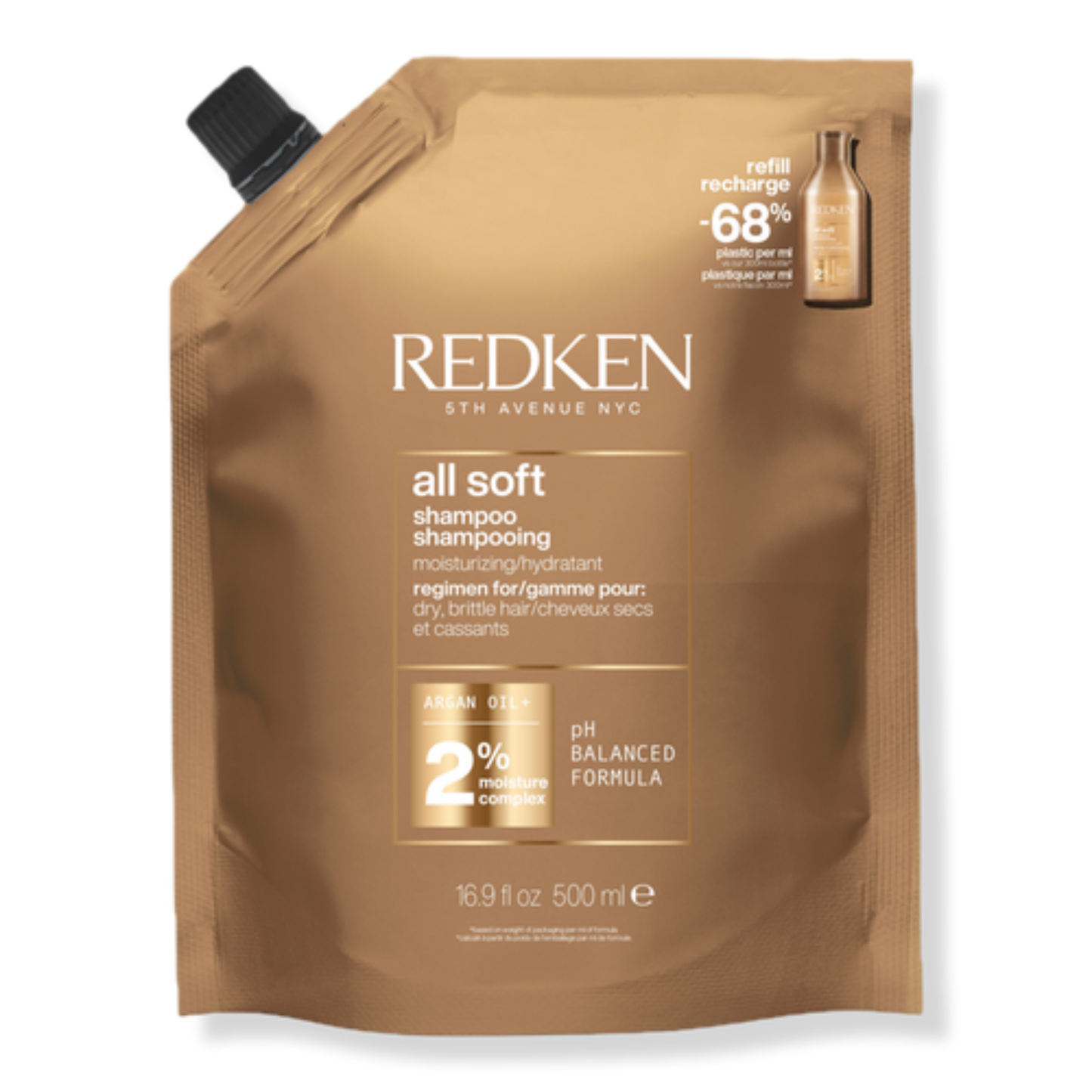 Redken All Soft Shampoo 16.9 Refill Size