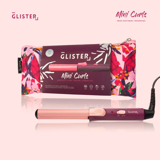 Glister Mini Curls Travel Curler + Designer Pouch